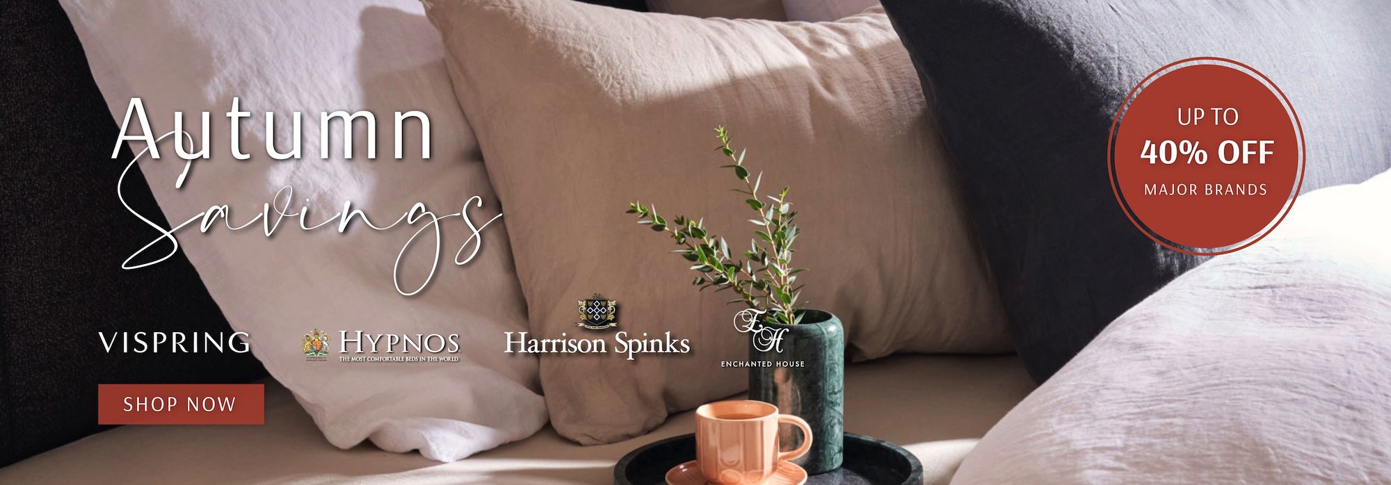 Autumn Savings Banner - unto 40% off major brands